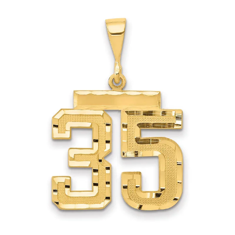 Wine - glass pendants for wine connoisseurs 14K Yellow Gold, Varsity Collection, Medium D/C Pendant Number 35 Wine - glass pendants for wine connoisseurs 14K Yellow Gold, Varsity Collection, Medium D/C Pendant Number 35
