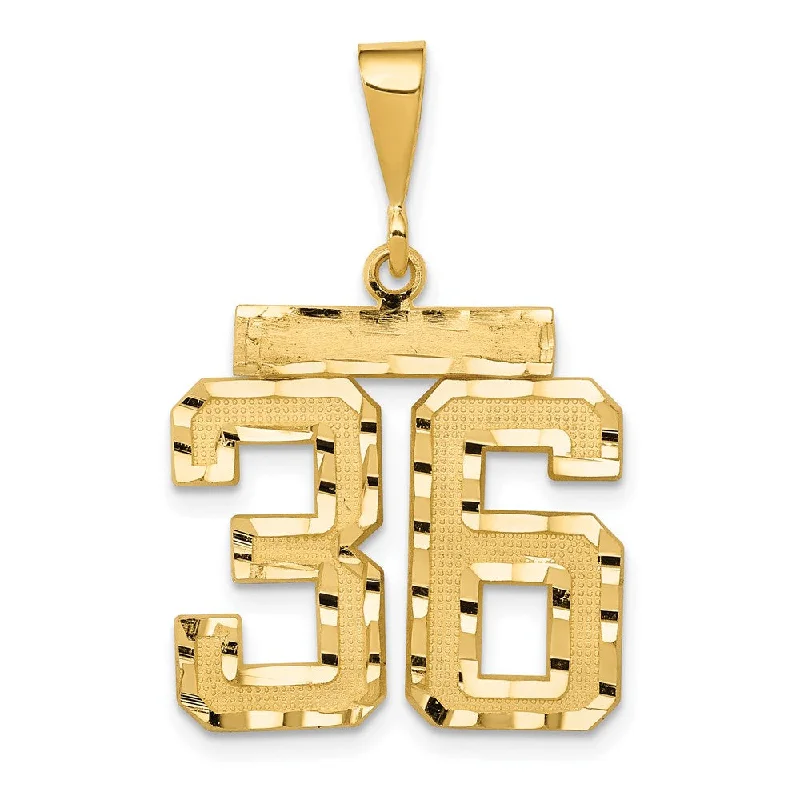 Rose gold pendants with heart - shaped designs for a romantic touch 14K Yellow Gold, Varsity Collection, Medium D/C Pendant Number 36 Rose gold pendants with heart - shaped designs for a romantic touch 14K Yellow Gold, Varsity Collection, Medium D/C Pendant Number 36