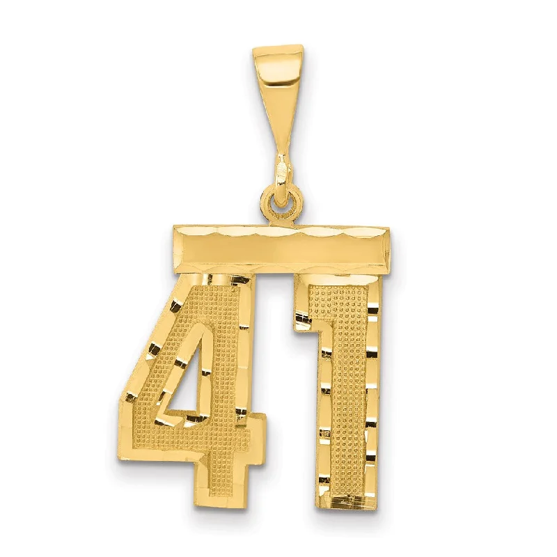 Dragon - themed pendants for those who love mythical creatures 14K Yellow Gold, Varsity Collection, Medium D/C Pendant Number 41 Dragon - themed pendants for those who love mythical creatures 14K Yellow Gold, Varsity Collection, Medium D/C Pendant Number 41