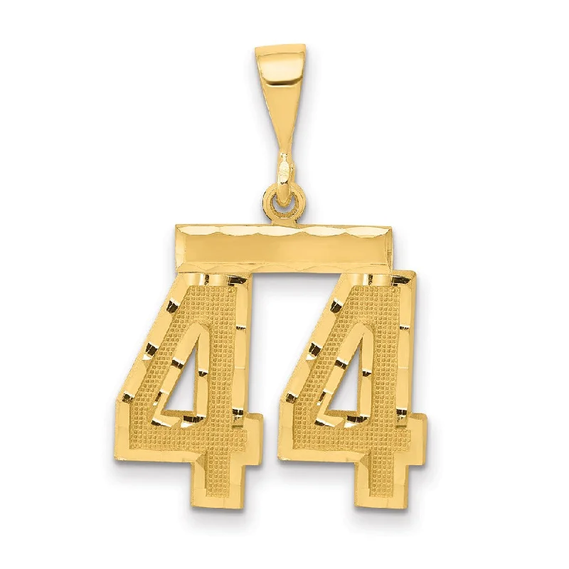 Emerald - set pendants with a rich, green hue 14K Yellow Gold, Varsity Collection, Medium D/C Pendant Number 44 Emerald - set pendants with a rich, green hue 14K Yellow Gold, Varsity Collection, Medium D/C Pendant Number 44