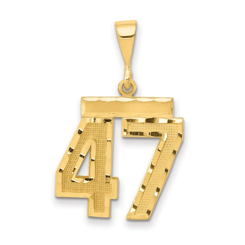 Pendant with a built - in LED light for a unique feature 14K Yellow Gold, Varsity Collection, Medium D/C Pendant Number 47 Pendant with a built - in LED light for a unique feature 14K Yellow Gold, Varsity Collection, Medium D/C Pendant Number 47