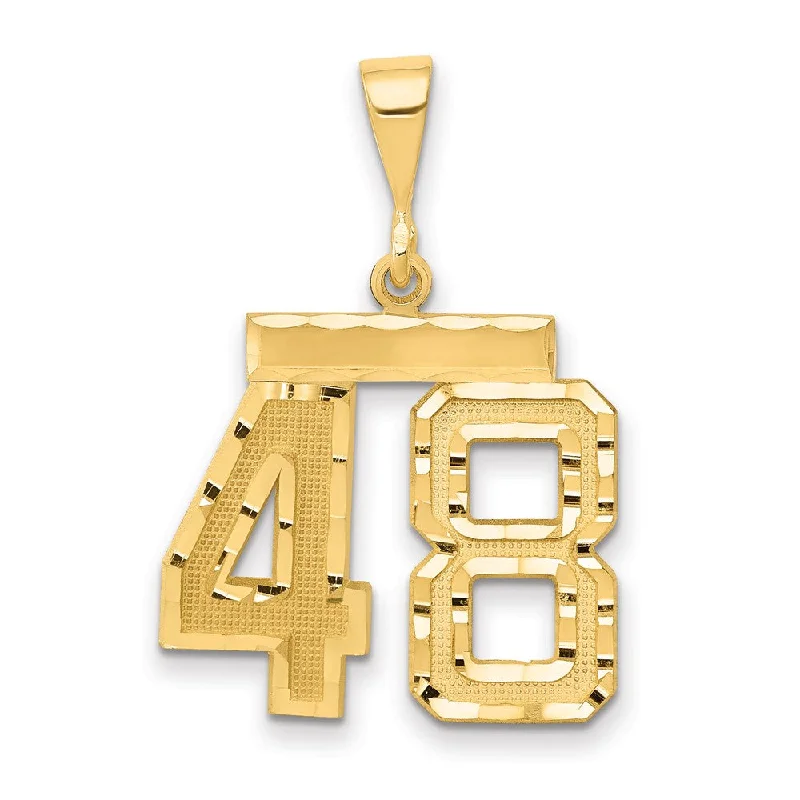 Leather - corded pendants with wooden beads for a bohemian style 14K Yellow Gold, Varsity Collection, Medium D/C Pendant Number 48 Leather - corded pendants with wooden beads for a bohemian style 14K Yellow Gold, Varsity Collection, Medium D/C Pendant Number 48