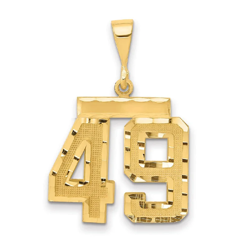 Aquamarine pendants, reminiscent of the ocean 14K Yellow Gold, Varsity Collection, Medium D/C Pendant Number 49 Aquamarine pendants, reminiscent of the ocean 14K Yellow Gold, Varsity Collection, Medium D/C Pendant Number 49