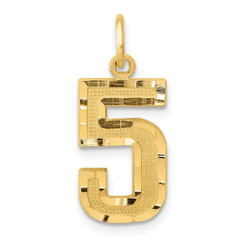 Dragon - themed pendants for those who love mythical creatures 14K Yellow Gold, Varsity Collection, Medium D/C Pendant Number 5 Dragon - themed pendants for those who love mythical creatures 14K Yellow Gold, Varsity Collection, Medium D/C Pendant Number 5