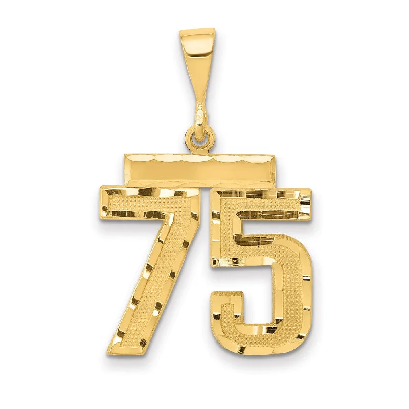 Animal - shaped pendants, such as wolves, lions, or dolphins 14K Yellow Gold, Varsity Collection, Medium D/C Pendant Number 75 Animal - shaped pendants, such as wolves, lions, or dolphins 14K Yellow Gold, Varsity Collection, Medium D/C Pendant Number 75