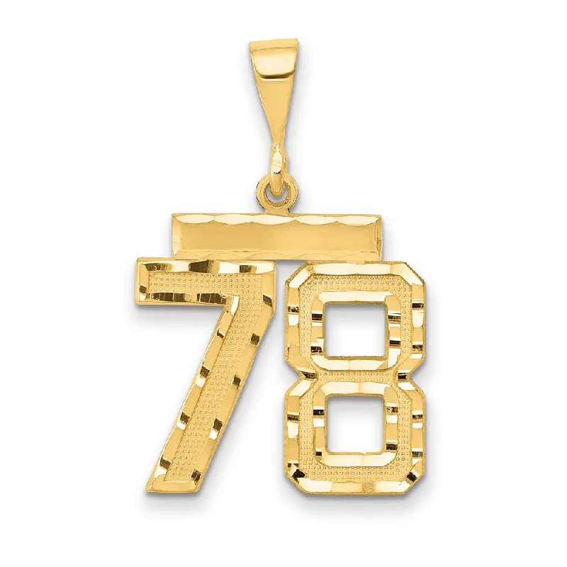 Pendant with a double - sided design for two looks in one 14K Yellow Gold, Varsity Collection, Medium D/C Pendant Number 78 Pendant with a double - sided design for two looks in one 14K Yellow Gold, Varsity Collection, Medium D/C Pendant Number 78