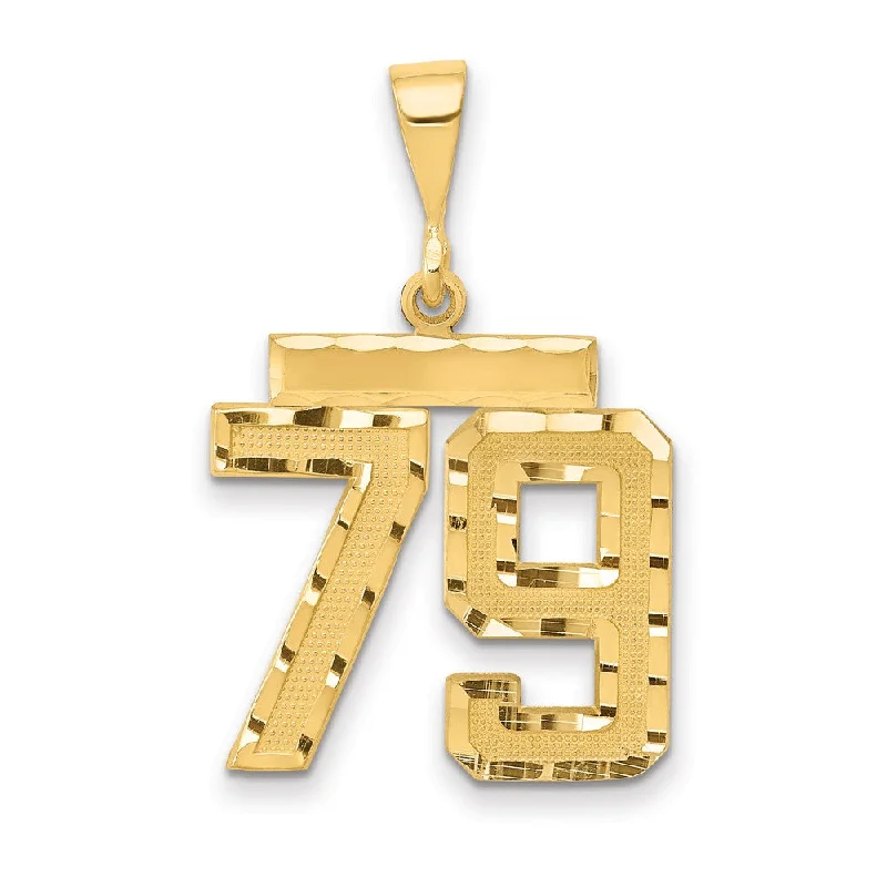 Turquoise pendants with a Southwestern - inspired charm 14K Yellow Gold, Varsity Collection, Medium D/C Pendant Number 79 Turquoise pendants with a Southwestern - inspired charm 14K Yellow Gold, Varsity Collection, Medium D/C Pendant Number 79