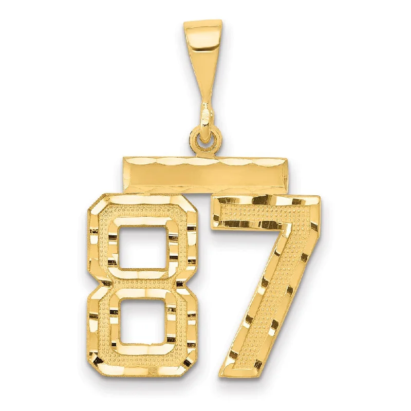Pendant with a built - in LED light for a unique feature 14K Yellow Gold, Varsity Collection, Medium D/C Pendant Number 87 Pendant with a built - in LED light for a unique feature 14K Yellow Gold, Varsity Collection, Medium D/C Pendant Number 87