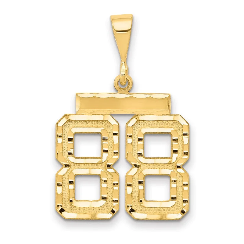 Pearl pendants, classic and elegant for any occasion 14K Yellow Gold, Varsity Collection, Medium D/C Pendant Number 88 Pearl pendants, classic and elegant for any occasion 14K Yellow Gold, Varsity Collection, Medium D/C Pendant Number 88