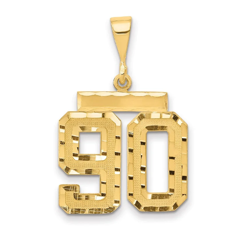 Beaded pendants with colorful gemstone accents 14K Yellow Gold, Varsity Collection, Medium D/C Pendant Number 90 Beaded pendants with colorful gemstone accents 14K Yellow Gold, Varsity Collection, Medium D/C Pendant Number 90