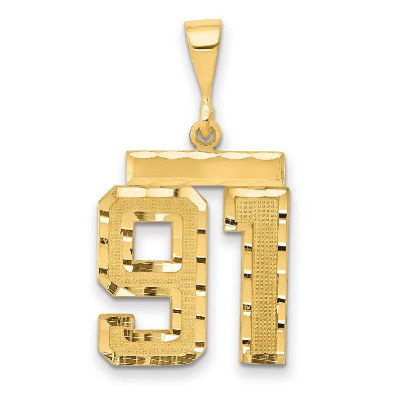 Dragon - themed pendants for those who love mythical creatures 14K Yellow Gold, Varsity Collection, Medium D/C Pendant Number 91 Dragon - themed pendants for those who love mythical creatures 14K Yellow Gold, Varsity Collection, Medium D/C Pendant Number 91