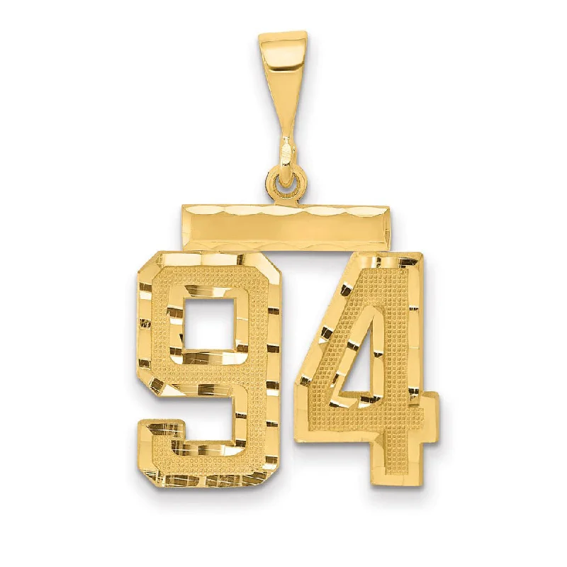 Phoenix - inspired pendants symbolizing rebirth and transformation 14K Yellow Gold, Varsity Collection, Medium D/C Pendant Number 94 Phoenix - inspired pendants symbolizing rebirth and transformation 14K Yellow Gold, Varsity Collection, Medium D/C Pendant Number 94