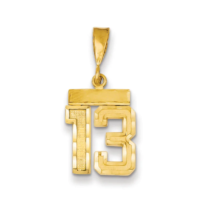 Pearl pendants, classic and elegant for any occasion 14k Yellow Gold, Varsity Collection, Small D/C Pendant Number 13 Pearl pendants, classic and elegant for any occasion 14k Yellow Gold, Varsity Collection, Small D/C Pendant Number 13