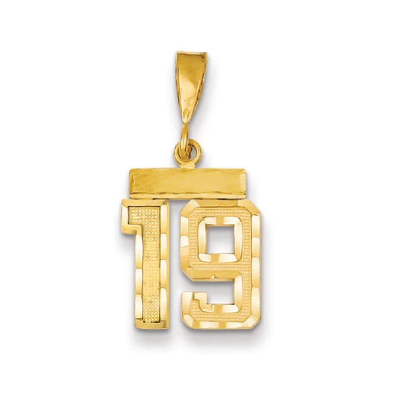 Rose gold pendants with heart - shaped designs for a romantic touch 14k Yellow Gold, Varsity Collection, Small D/C Pendant Number 19 Rose gold pendants with heart - shaped designs for a romantic touch 14k Yellow Gold, Varsity Collection, Small D/C Pendant Number 19