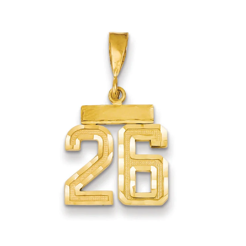 Cross - shaped pendants for religious significance 14k Yellow Gold, Varsity Collection, Small D/C Pendant Number 26 Cross - shaped pendants for religious significance 14k Yellow Gold, Varsity Collection, Small D/C Pendant Number 26