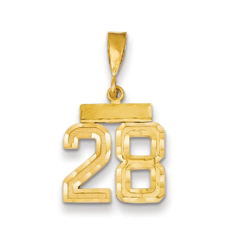 Book - themed pendants for bibliophiles 14k Yellow Gold, Varsity Collection, Small D/C Pendant Number 28 Book - themed pendants for bibliophiles 14k Yellow Gold, Varsity Collection, Small D/C Pendant Number 28