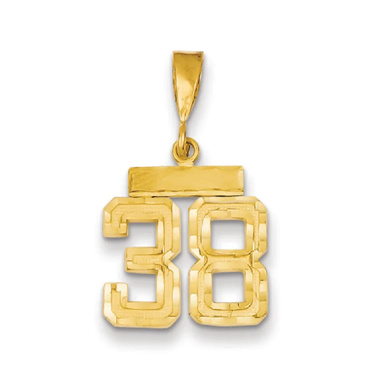 Coffee - cup pendants for coffee addicts 14k Yellow Gold, Varsity Collection, Small D/C Pendant Number 38 Coffee - cup pendants for coffee addicts 14k Yellow Gold, Varsity Collection, Small D/C Pendant Number 38