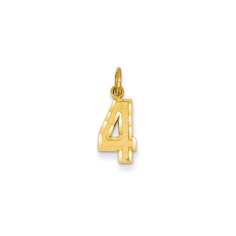 Emerald - set pendants with a rich, green hue 14k Yellow Gold, Varsity Collection, Small D/C Pendant Number 4 Emerald - set pendants with a rich, green hue 14k Yellow Gold, Varsity Collection, Small D/C Pendant Number 4