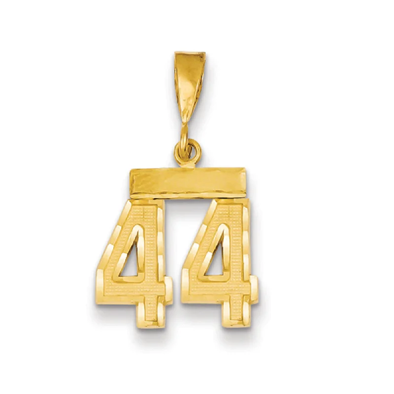Beaded pendants with colorful gemstone accents 14k Yellow Gold, Varsity Collection, Small D/C Pendant Number 44 Beaded pendants with colorful gemstone accents 14k Yellow Gold, Varsity Collection, Small D/C Pendant Number 44