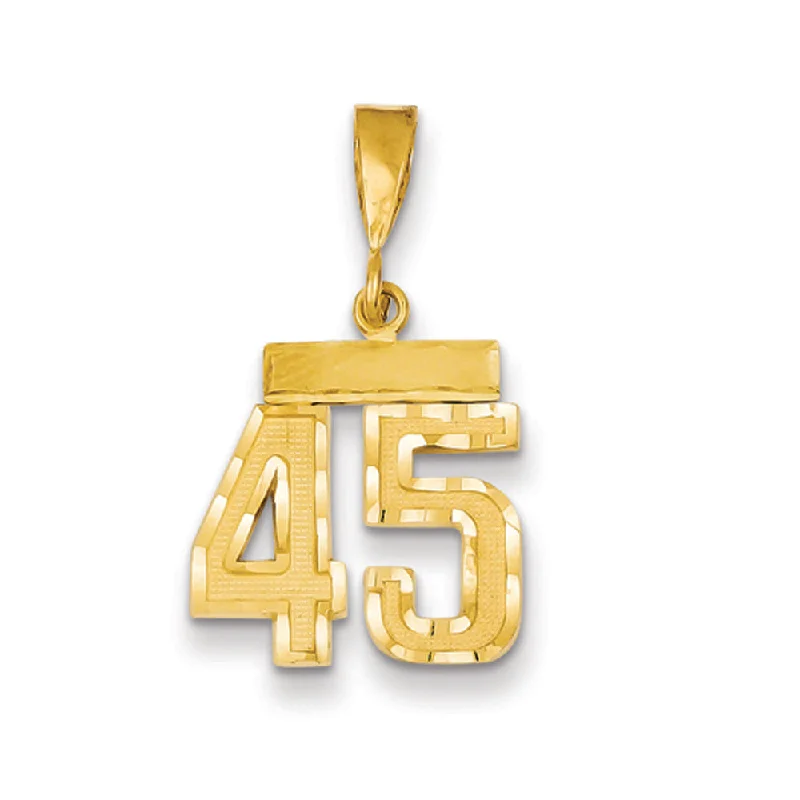Turquoise pendants with a Southwestern - inspired charm 14k Yellow Gold, Varsity Collection, Small D/C Pendant Number 45 Turquoise pendants with a Southwestern - inspired charm 14k Yellow Gold, Varsity Collection, Small D/C Pendant Number 45