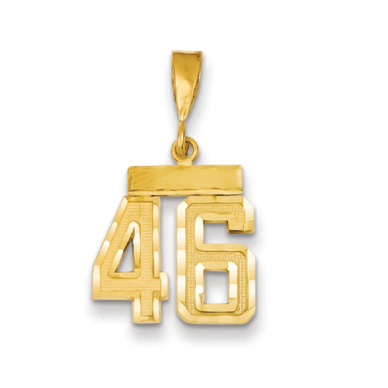 Dragon - themed pendants for those who love mythical creatures 14k Yellow Gold, Varsity Collection, Small D/C Pendant Number 46 Dragon - themed pendants for those who love mythical creatures 14k Yellow Gold, Varsity Collection, Small D/C Pendant Number 46