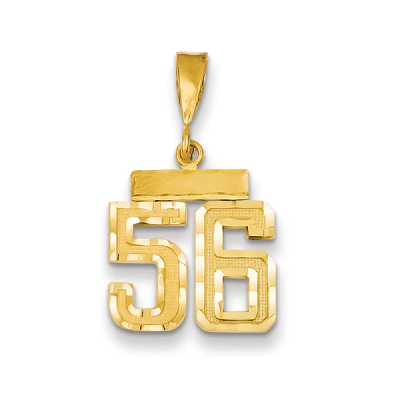 Unicorn - shaped pendants, popular among fans of magical beings 14k Yellow Gold, Varsity Collection, Small D/C Pendant Number 56 Unicorn - shaped pendants, popular among fans of magical beings 14k Yellow Gold, Varsity Collection, Small D/C Pendant Number 56