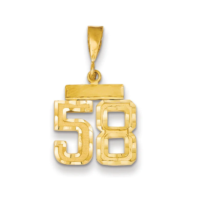 Pendant with a fringe for added texture and movement 14k Yellow Gold, Varsity Collection, Small D/C Pendant Number 58 Pendant with a fringe for added texture and movement 14k Yellow Gold, Varsity Collection, Small D/C Pendant Number 58