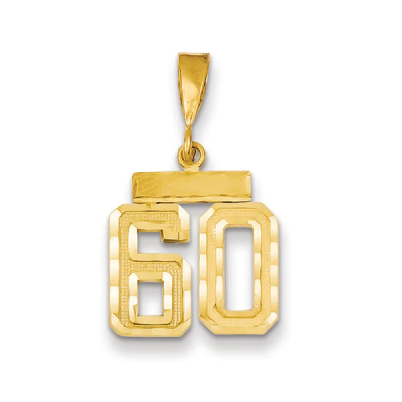 Dragon - themed pendants for those who love mythical creatures​ 14k Yellow Gold, Varsity Collection, Small D/C Pendant Number 60