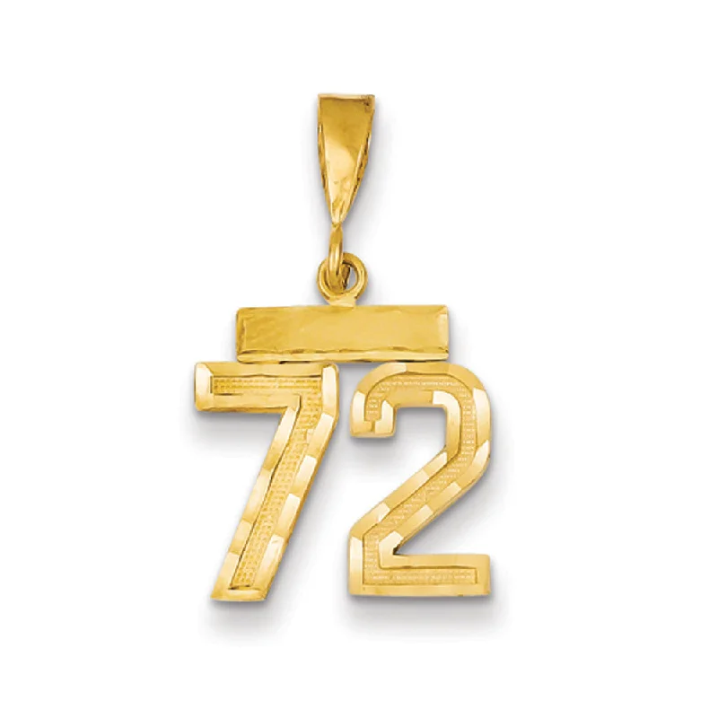 Flower - shaped pendants, including roses, lilies, and daisies 14k Yellow Gold, Varsity Collection, Small D/C Pendant Number 72 Flower - shaped pendants, including roses, lilies, and daisies 14k Yellow Gold, Varsity Collection, Small D/C Pendant Number 72