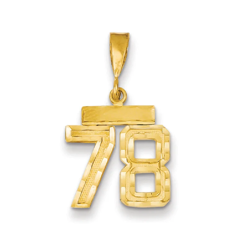 Compass - shaped pendants for a sense of direction​ 14k Yellow Gold, Varsity Collection, Small D/C Pendant Number 78