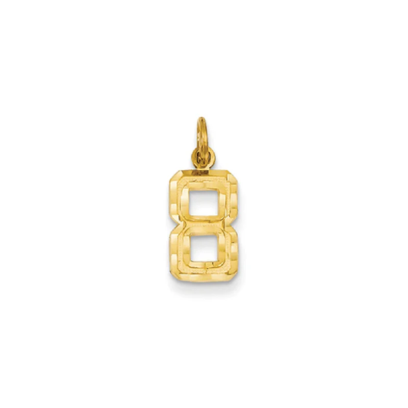 Pendant with a double - sided design for two looks in one​ 14k Yellow Gold, Varsity Collection, Small D/C Pendant Number 8