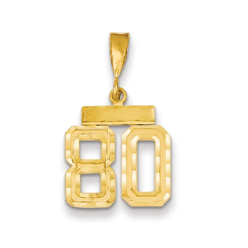 Beaded pendants with colorful gemstone accents​ 14k Yellow Gold, Varsity Collection, Small D/C Pendant Number 80