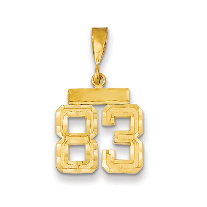 Key - shaped pendants, often symbolizing unlocking opportunities​ 14k Yellow Gold, Varsity Collection, Small D/C Pendant Number 83