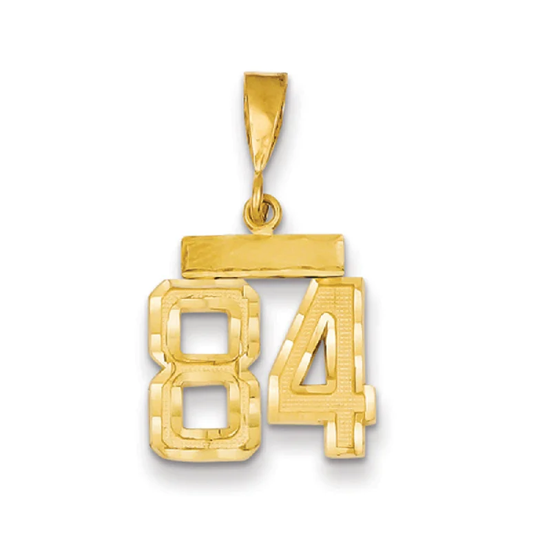 Pendant with a fingerprint - engraved design for a personalized touch​ 14k Yellow Gold, Varsity Collection, Small D/C Pendant Number 84