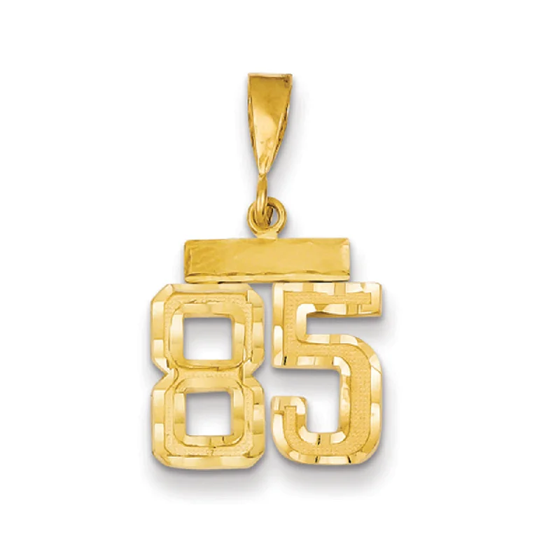 Pendant with a double - sided design for two looks in one​ 14k Yellow Gold, Varsity Collection, Small D/C Pendant Number 85