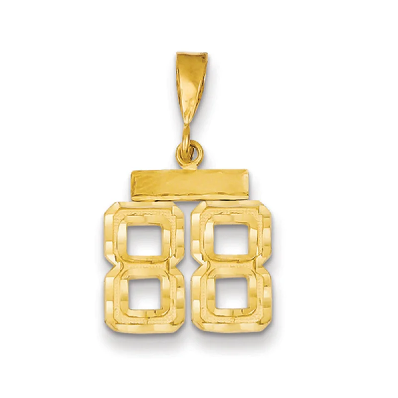 Dragon - themed pendants for those who love mythical creatures​ 14k Yellow Gold, Varsity Collection, Small D/C Pendant Number 88