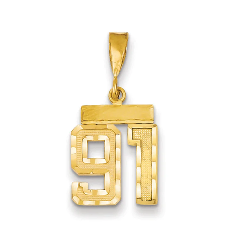 Cross - shaped pendants for religious significance​ 14k Yellow Gold, Varsity Collection, Small D/C Pendant Number 91