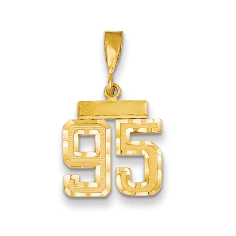 Cross - shaped pendants for religious significance​ 14k Yellow Gold, Varsity Collection, Small D/C Pendant Number 95