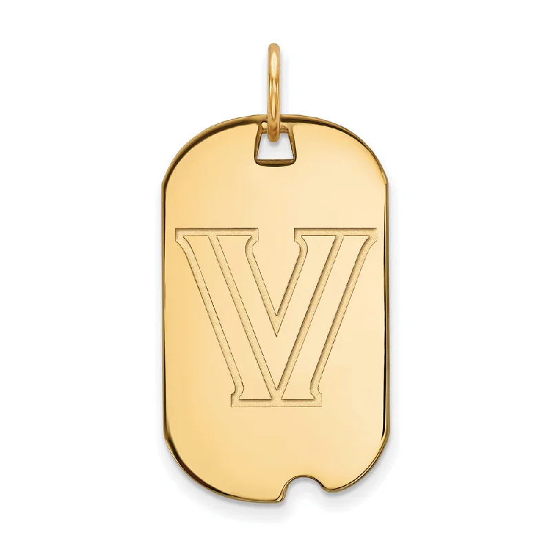 Pendants with a QR code that links to a special message or memory 14k Yellow Gold Villanova U. Logo Dog Tag Pendant Pendants with a QR code that links to a special message or memory 14k Yellow Gold Villanova U. Logo Dog Tag Pendant