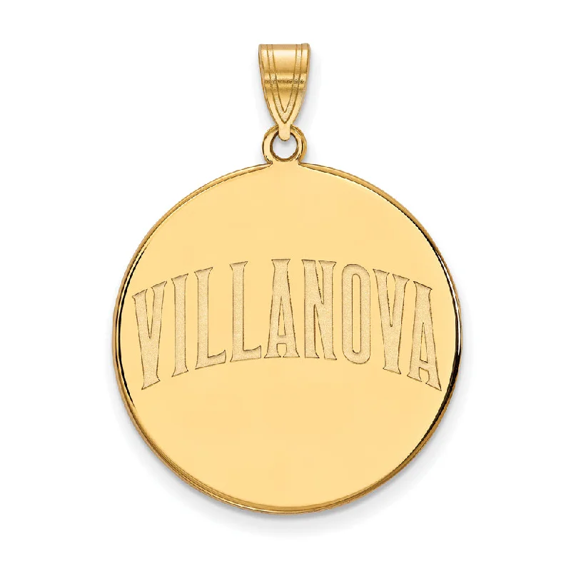 Beaded pendants with colorful gemstone accents 14k Yellow Gold Villanova U. XL Script Disc Pendant Beaded pendants with colorful gemstone accents 14k Yellow Gold Villanova U. XL Script Disc Pendant