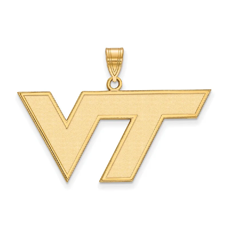 Pendant with a fringe for added texture and movement 14k Yellow Gold Virginia Tech Large Logo Pendant Pendant with a fringe for added texture and movement 14k Yellow Gold Virginia Tech Large Logo Pendant