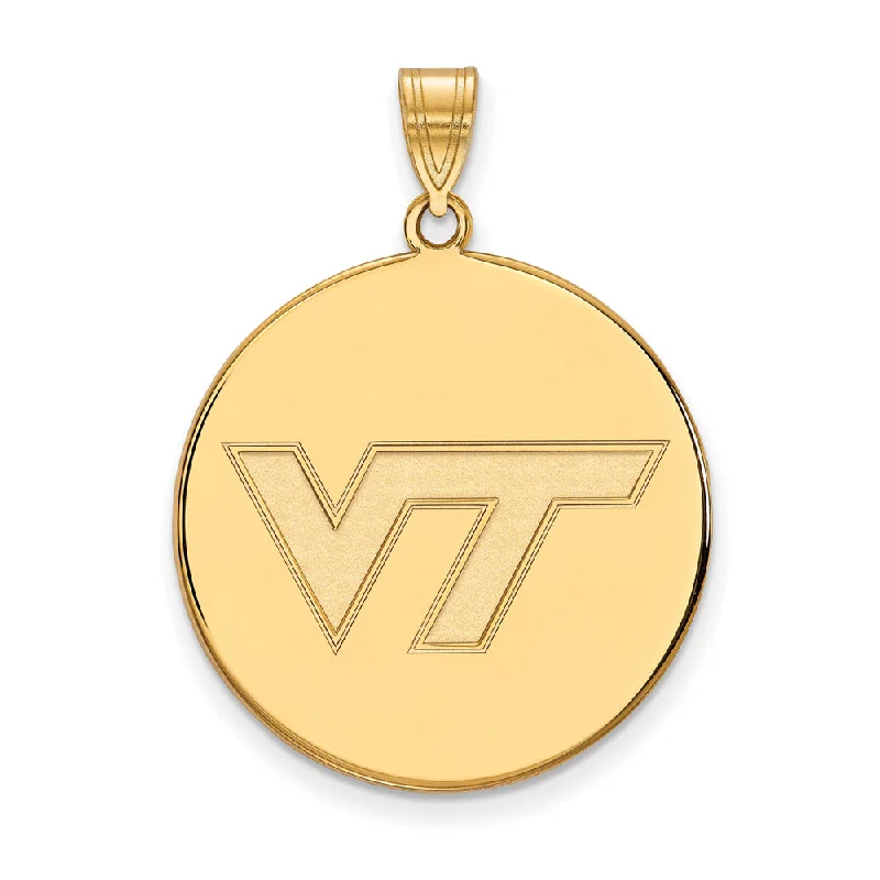 Ruby - studded pendants for a bold and vibrant statement 14k Yellow Gold Virginia Tech XL Logo Disc Pendant Ruby - studded pendants for a bold and vibrant statement 14k Yellow Gold Virginia Tech XL Logo Disc Pendant