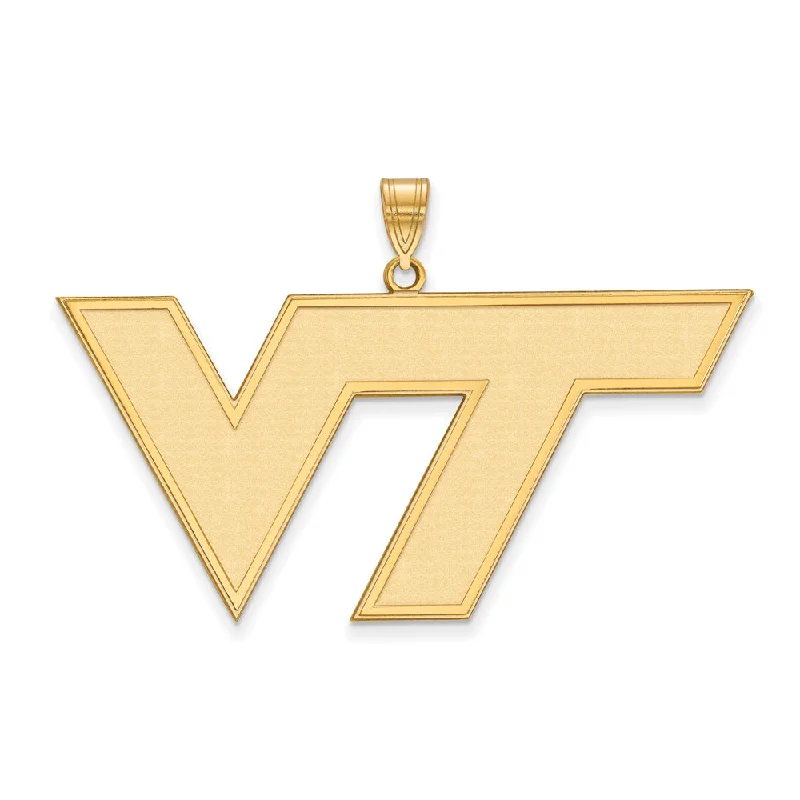 Platinum pendants with a sleek and modern silhouette 14k Yellow Gold Virginia Tech XL Logo Pendant Platinum pendants with a sleek and modern silhouette 14k Yellow Gold Virginia Tech XL Logo Pendant