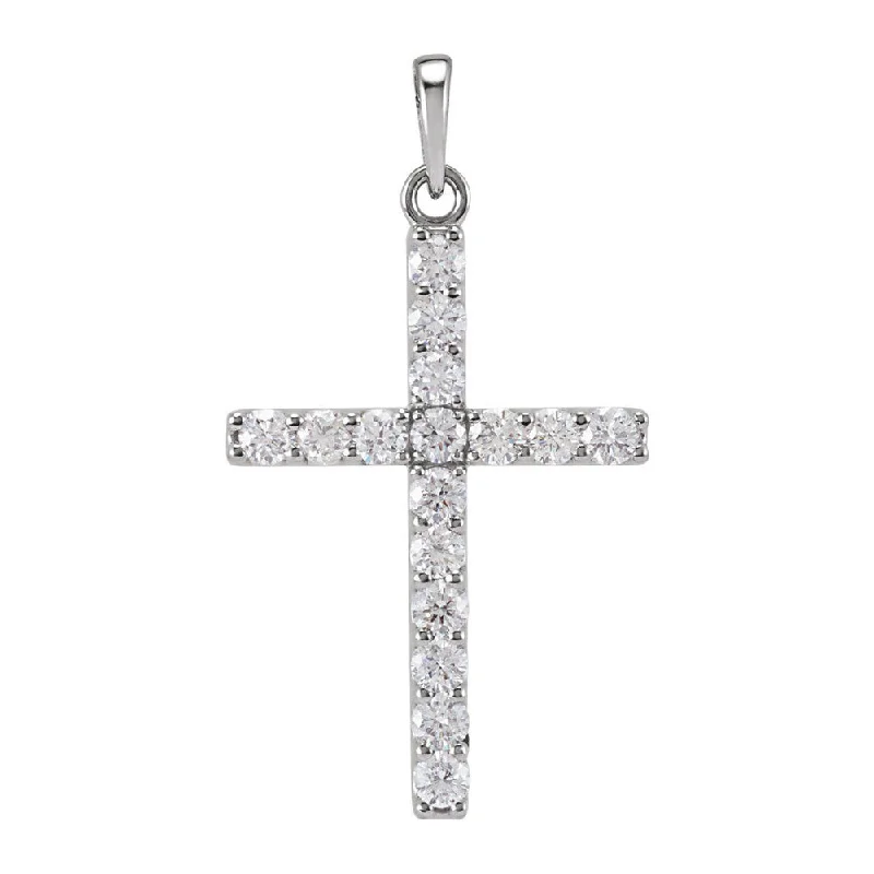 Gemstone - Encrusted Pendants with a Sparkling Centerpiece14K Yellow or White Gold 3/4 CTW Diamond Cross Pendant, 18 x 32mm Gemstone - Encrusted Pendants with a Sparkling Centerpiece14K Yellow or White Gold 3/4 CTW Diamond Cross Pendant, 18 x 32mm