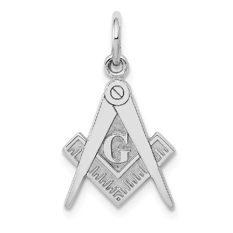 Gemstone - Encrusted Pendants with a Sparkling Centerpiece14k Yellow or White Gold Masonic Symbol Charm or Pendant, 12mm Gemstone - Encrusted Pendants with a Sparkling Centerpiece14k Yellow or White Gold Masonic Symbol Charm or Pendant, 12mm