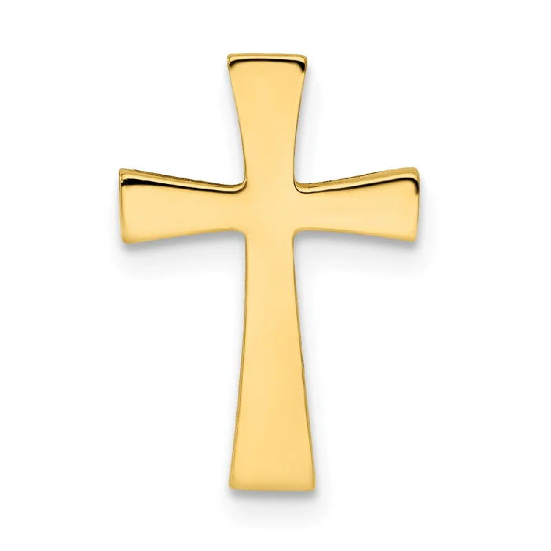 Charm Pendants with Multiple Small Decorative Elements14k Yellow or White Gold Small Solid Cross Slide Pendant, 11 x 16mm Charm Pendants with Multiple Small Decorative Elements14k Yellow or White Gold Small Solid Cross Slide Pendant, 11 x 16mm