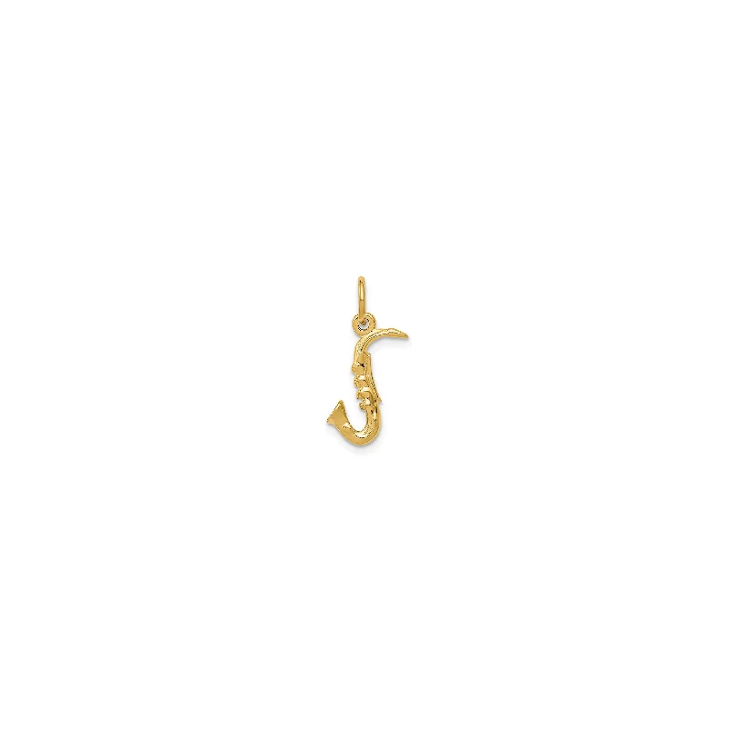 Initial Letter Pendants for a Personalized Touch3-D Textured Saxophone Pendant (14K) Initial Letter Pendants for a Personalized Touch3-D Textured Saxophone Pendant (14K)