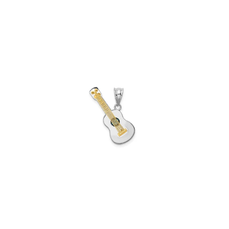 Animal - Shaped Pendants in Sterling Silver3-D Two-Tone Blue Topaz Guitar Pendant (14K) Animal - Shaped Pendants in Sterling Silver3-D Two-Tone Blue Topaz Guitar Pendant (14K)