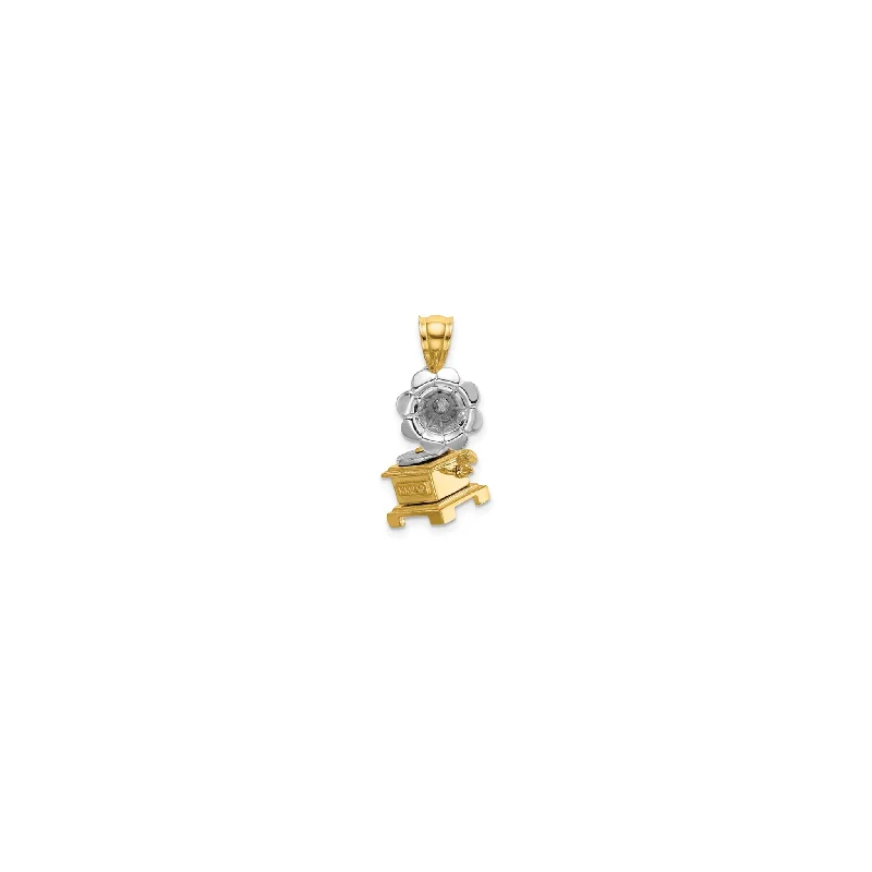 Initial Letter Pendants for a Personalized Touch3-D Two-tone Phonograph Pendant (14K) Initial Letter Pendants for a Personalized Touch3-D Two-tone Phonograph Pendant (14K)