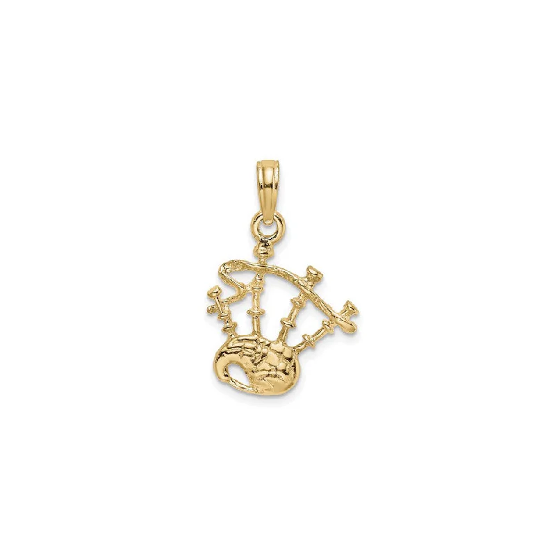 Religious Pendants with Cross or Star of David Designs3D Bagpipes Pendant (14K)